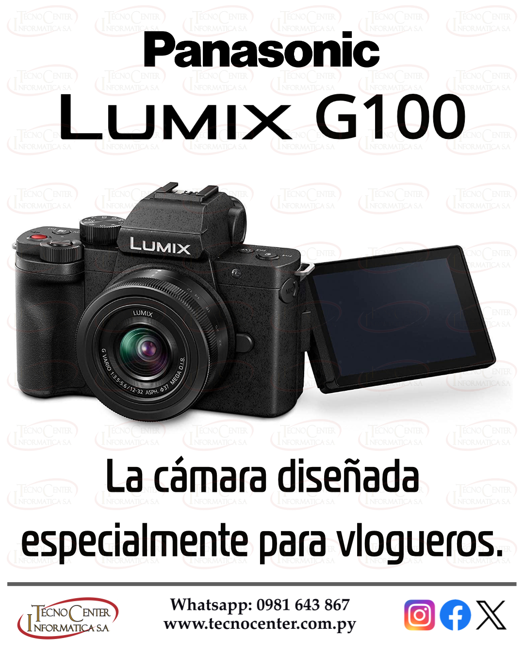 Cámara Panasonic Lumix G100 Kit 12-32mm